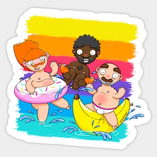 Pool Boys Gone Wild! Sticker